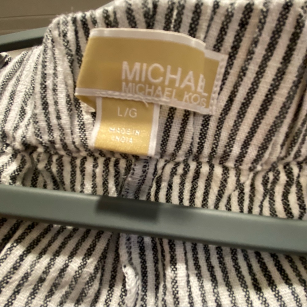 Michael Kors Black and White Striped Pants - Picture 2 of 2